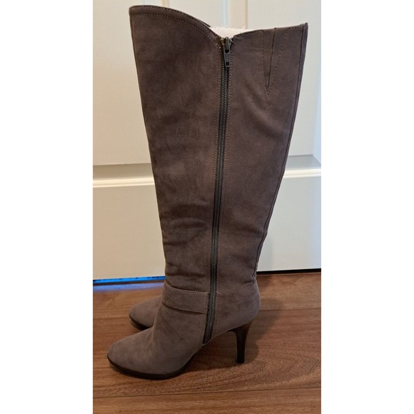 Worthington Women's Knee-High Tall Boots Light Grey Suede Size 9 - Picture 2 of 6